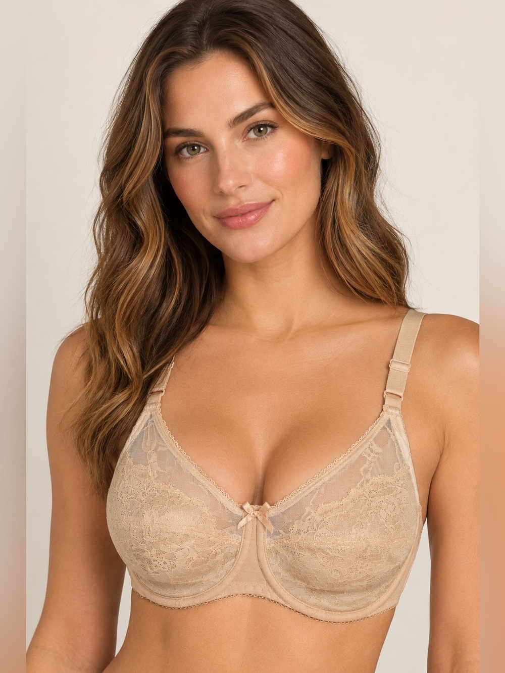 Wacoal Retro Chic Full Figure Underwire Bra Beige 32DDD